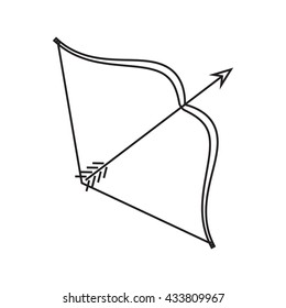Bow and arrow vector icon