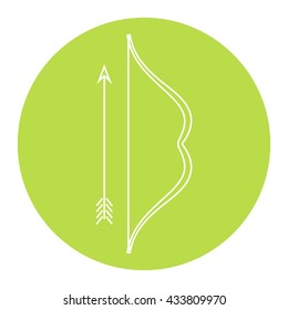 Bow and arrow vector icon