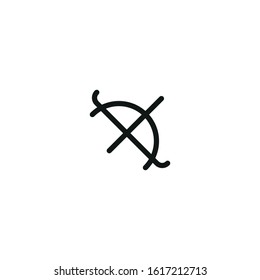 bow and arrow vector icon on white background