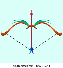 Bow & arrow vector illustrated design.