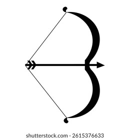 Bow and Arrow Vector Illustration – Black and White Design