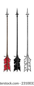 Bow arrow vector illustration on White Background
