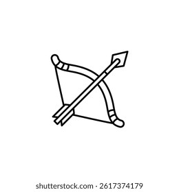 Bow And Arrow vector line icon icons design