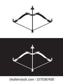 Bow and arrow vector logo graphic design and illustration.