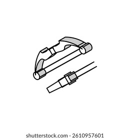 bow arrow weapon war isometric icon vector. bow arrow weapon war sign. isolated symbol illustration