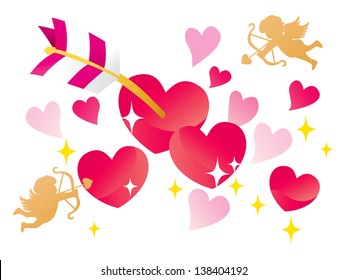 Bow and arrows of the angel of the heart