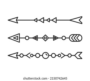 bow arrows separator line illustration