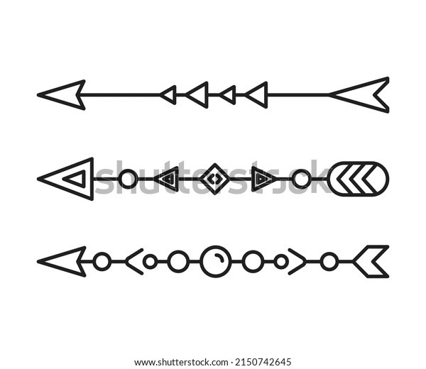 bow arrows separator\
line illustration