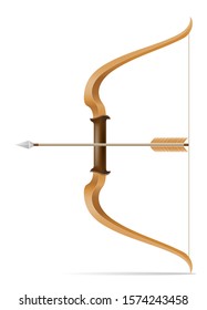 bow with arrows for shooting stock vector illustration isolated on white background