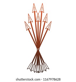 Bow arrows symbol red lines