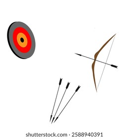 Bow arrows and target set