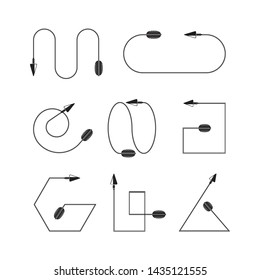 bow arrows thin line  illustration set