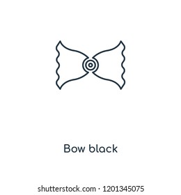 Bow black concept line icon. Linear Bow black concept outline symbol design. This simple element illustration can be used for web and mobile UI/UX.