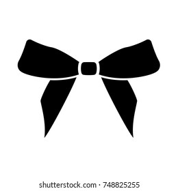 Bow black icon .