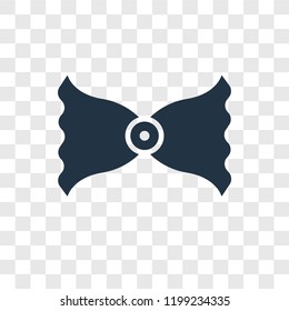 Bow black vector icon isolated on transparent background, Bow black transparency logo concept