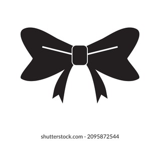 Bow Black vector icon on white background