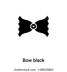 Bow black icon  vector isolated on white background, logo concept of Bow black  sign on transparent background, filled black symbol