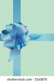 bow of blue curve, vector
