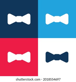 Doblar azul y rojo cuatro colores mínimo conjunto de iconos