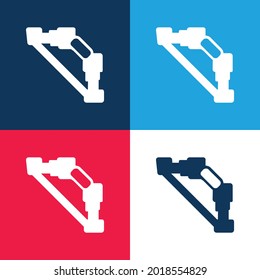 Bow blue and red four color minimal icon set