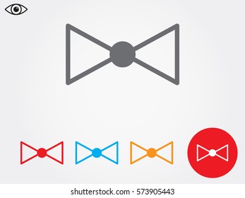 bow butterfly, icon, vector illustration eps10