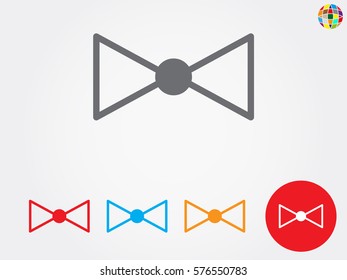 bow butterfly, icon, vector illustration eps10
