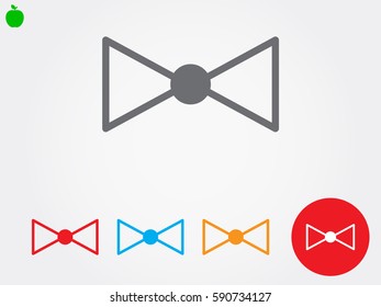 bow butterfly, icon, vector illustration eps10