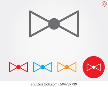 bow butterfly, icon, vector illustration eps10