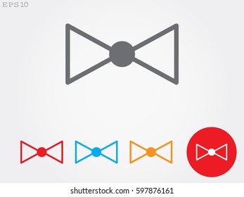 bow butterfly, icon, vector illustration eps10