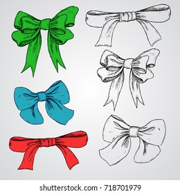 bow cartoon simple style isolated, doodle