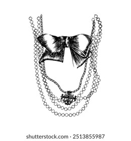 Cadena de arco, Diseño gráfico impresión camisetas moda, ilustración, Vector