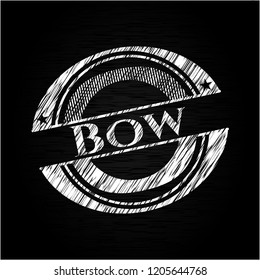 Bow with chalkboard texture