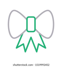 bow colour line vector icon