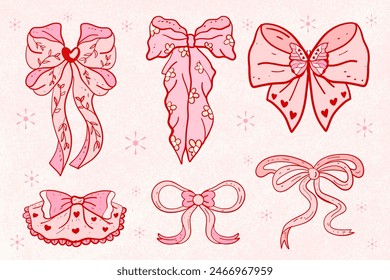 Bow coquette clipart, cute, y2k, coquette aesthetic, bows Bow clipart, crafts Coquette, pink ribbon, Pink Coquette Ribbon Clipart Gift bow clipart Decoration valentine gift, cute drawing bow