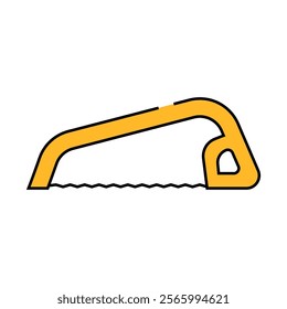 bow cut saw line icon vector. bow cut saw sign. isolated symbol illustration