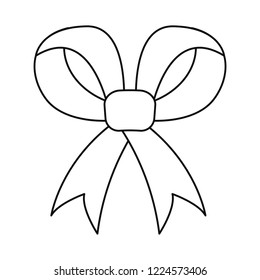bow decoration on white background