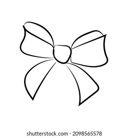a bow .Decorative decoration. a bow . a design element. vector illustration on a white background