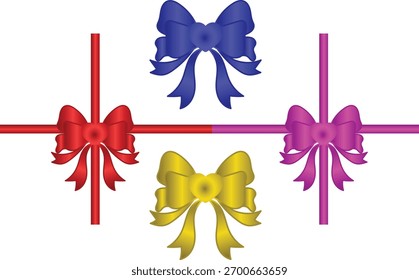bow design gradient color for gift item decoration
