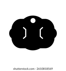 Bow display card icon vector. Hair bow card illustration sign. Hair clip card symbol or logo.