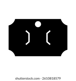 Bow display card icon vector. Hair bow card illustration sign. Hair clip card symbol or logo.