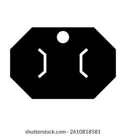 Bow display card icon vector. Hair bow card illustration sign. Hair clip card symbol or logo.