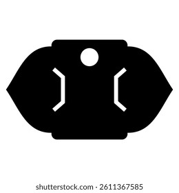 Bow display card icon vector. Hair bow card illustration sign. Hair clip card symbol or logo.