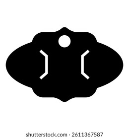 Bow display card icon vector. Hair bow card illustration sign. Hair clip card symbol or logo.