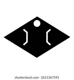 Bow display card icon vector. Hair bow card illustration sign. Hair clip card symbol or logo.