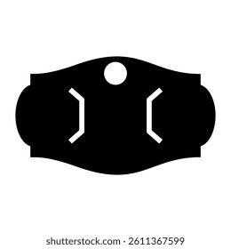 Bow display card icon vector. Hair bow card illustration sign. Hair clip card symbol or logo.