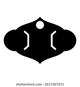 Bow display card icon vector. Hair bow card illustration sign. Hair clip card symbol or logo.