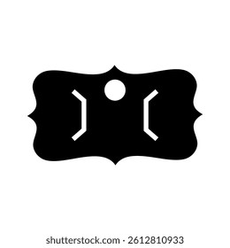 Bow display card icon vector. Hair bow card illustration sign. Hair clip card symbol or logo.
