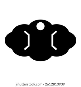 Bow display card icon vector. Hair bow card illustration sign. Hair clip card symbol or logo.