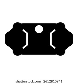 Bow display card icon vector. Hair bow card illustration sign. Hair clip card symbol or logo.