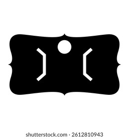 Bow display card icon vector. Hair bow card illustration sign. Hair clip card symbol or logo.